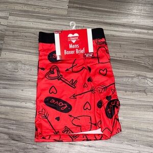 Seasonal Red Love Pattern Men's Boxer Briefs